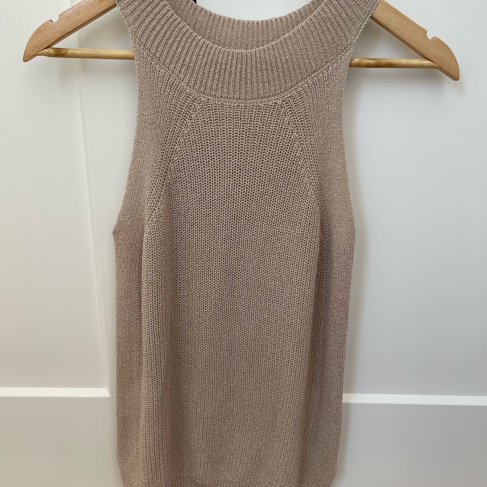 Beige sweater tank
